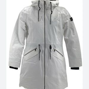 Lole Sz S White Hooded Kate Coat